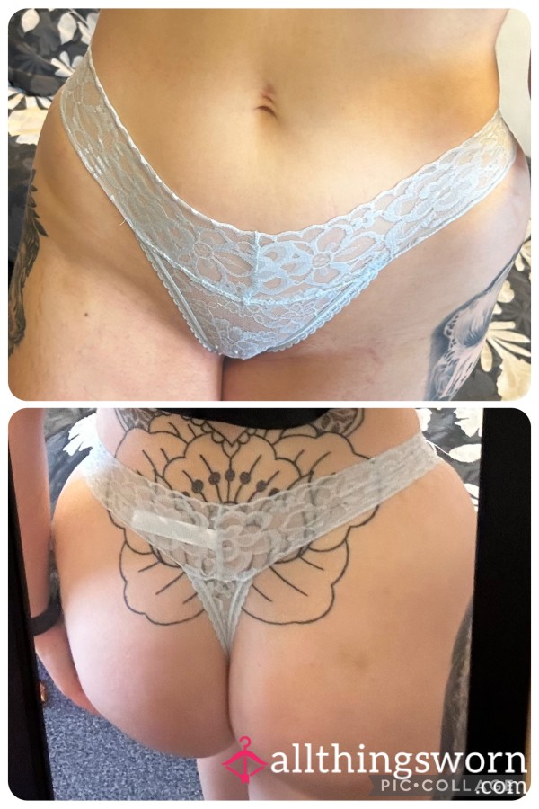 Blue Flor*l Print Thong