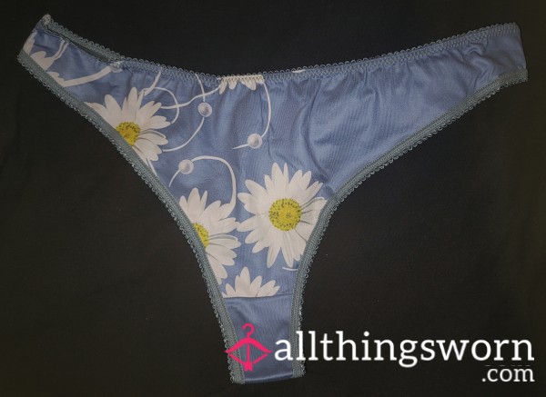 Blue Flor*l Thong