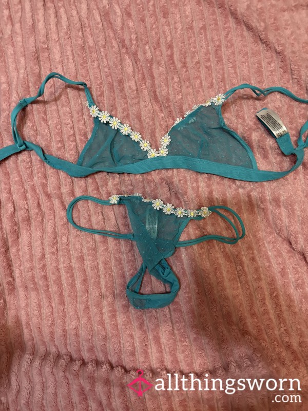 Blue Flor*l Underwear Set