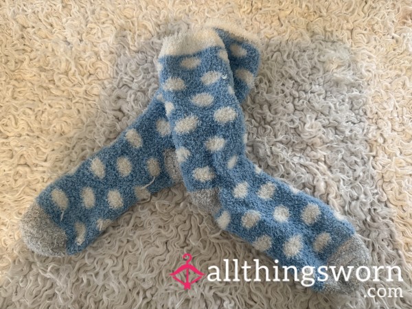 Blue Fluffy Socks
