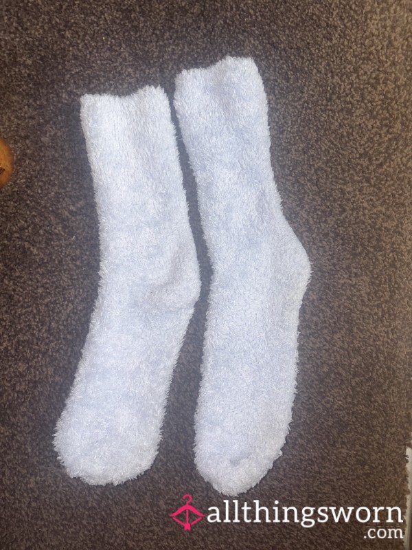 Blue Fluffy Socks