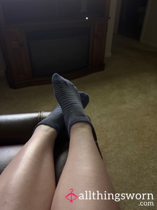 Blue Footies Worn Around The House
