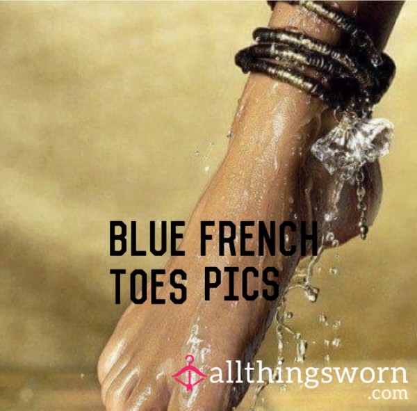 Blue French Toes Pics