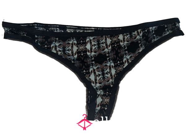 Blue Fun Patterned Thong
