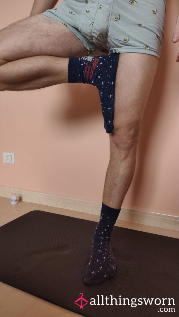 Blue Fun Socks With Pugs
