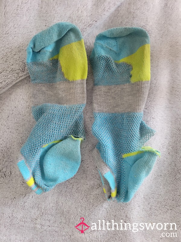 Blue & Yellow Ankle Socks