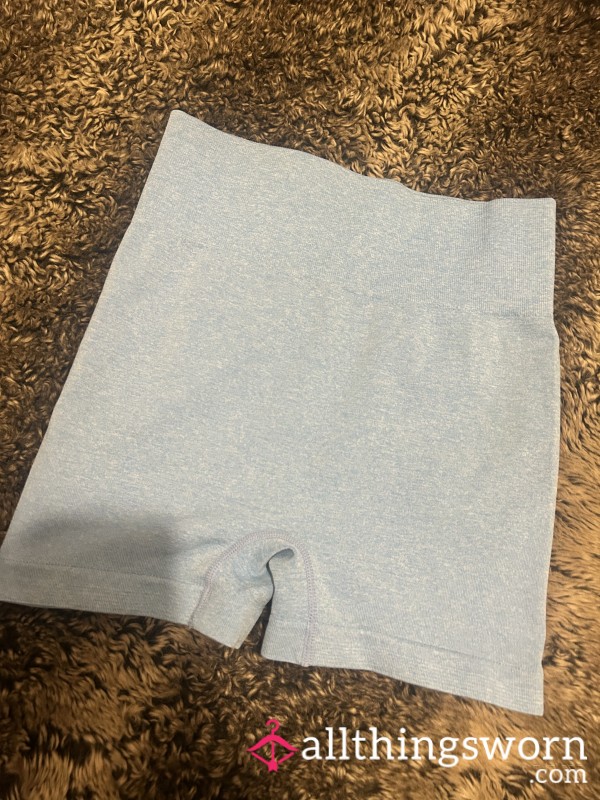 Blue Gym Shorts – Sweaty. Tight. Claimed By You. 💦