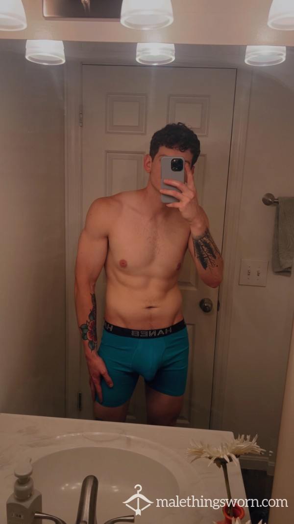 Blue Hanes Briefs