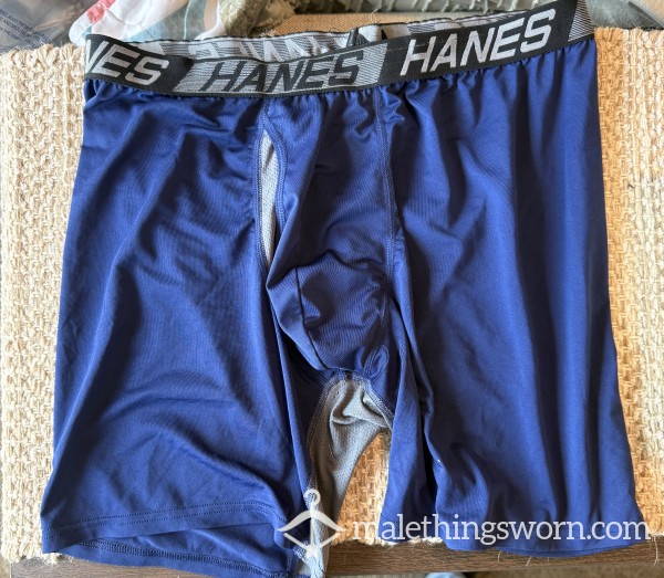 Blue Hanes Briefs