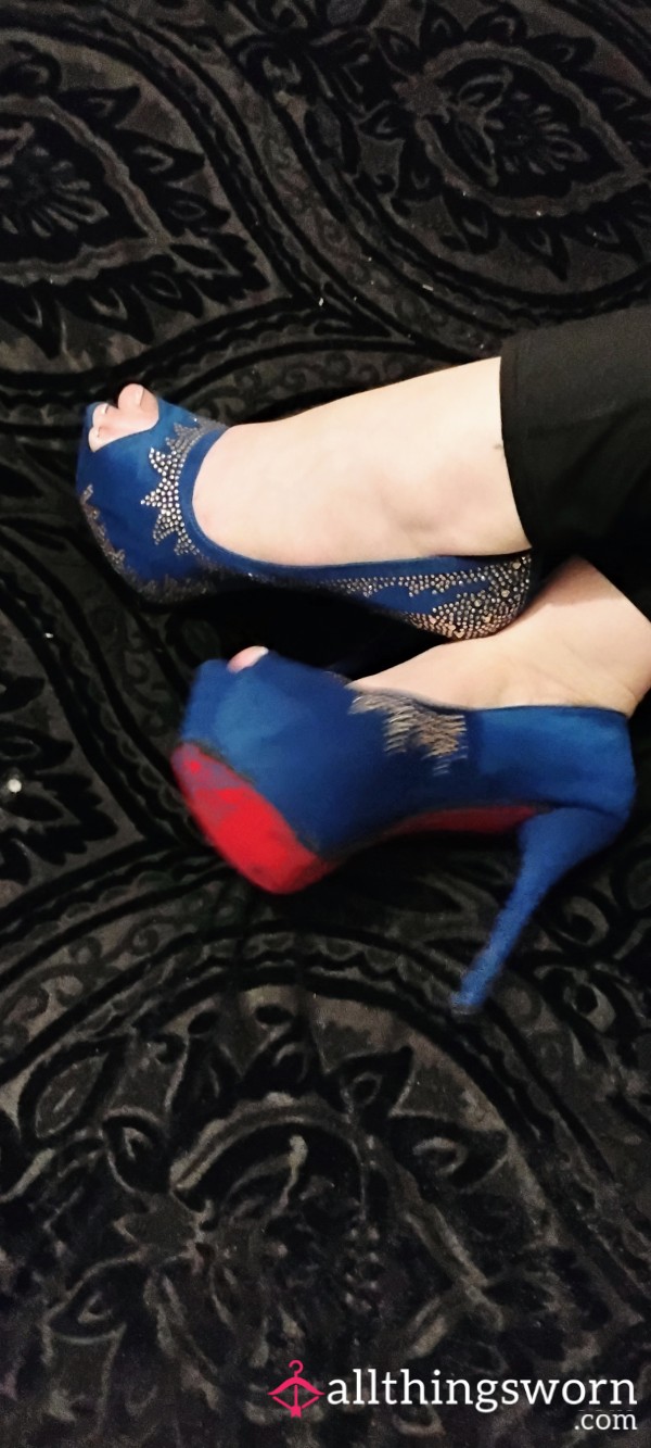 Blue High Heels
