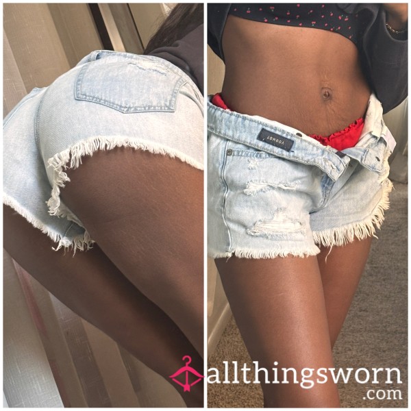 Blue Jean Fringe Daisy Dukes Jean Denim Shorts