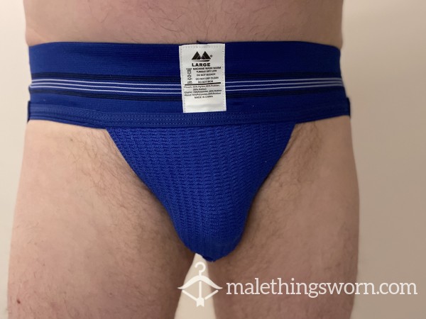Blue Jockstrap – 3 Day Wear, Loaded & Leaky