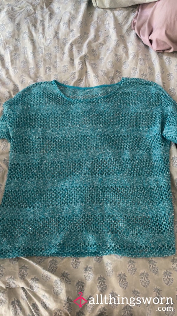 Blue Knitted Top