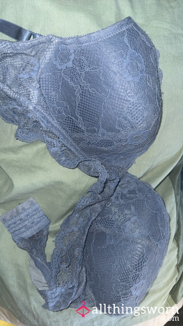 Victoria Secret Blue Lace Bra - D Cup