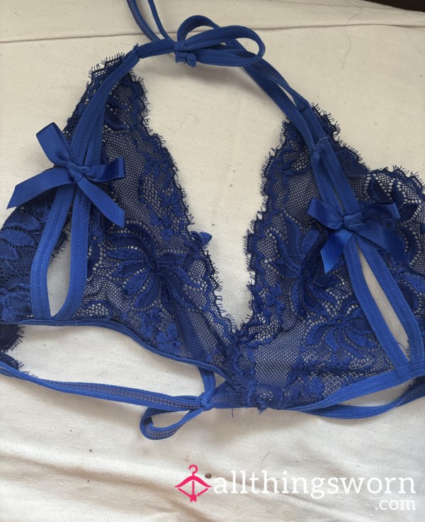 Blue Lace Bra