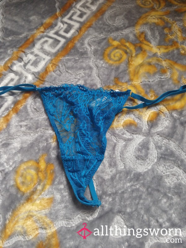 Blue Lace G Strings Well Worn
