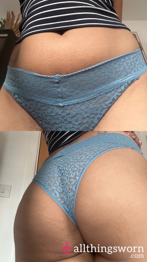 Blue Lace Leopard Print Pants 🐆