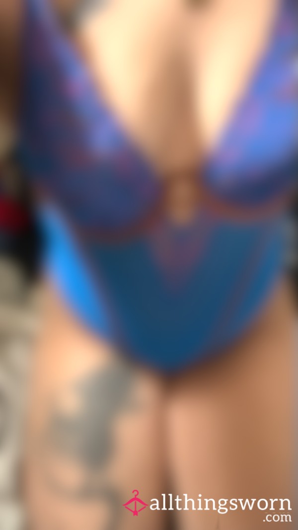 Blue Lace Lingerie Set