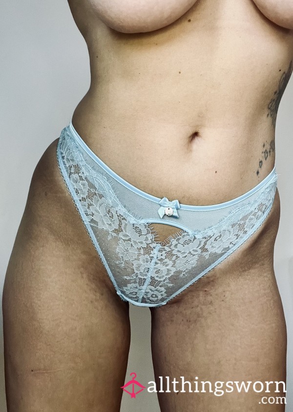 Blue Lace Thong – Elegance Turned Filthy 🩵