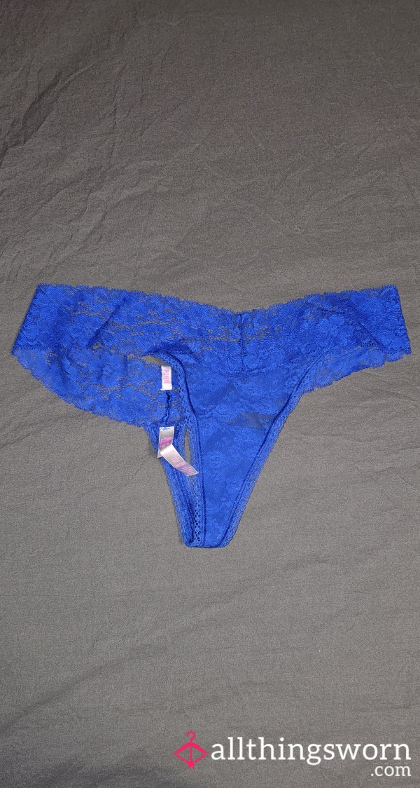 Blue Lace Thong ~ Pu**y RATING & PLAY INCLUDED 😈 Send Me Your Content & Find Out Just How 💦 You Make Me ~ Text/voice Recording/pic/vid (whatever You're Comfortable With)