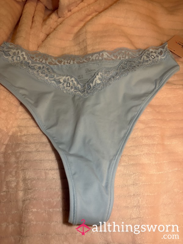 Blue Lace Trim Panties 🩵