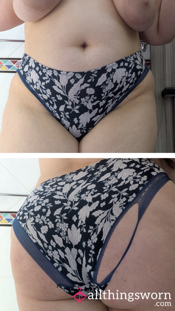 Anne Klein Blue Lace Trimmed Panty