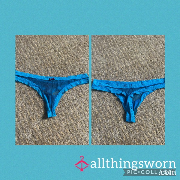 Blue Laced Thong