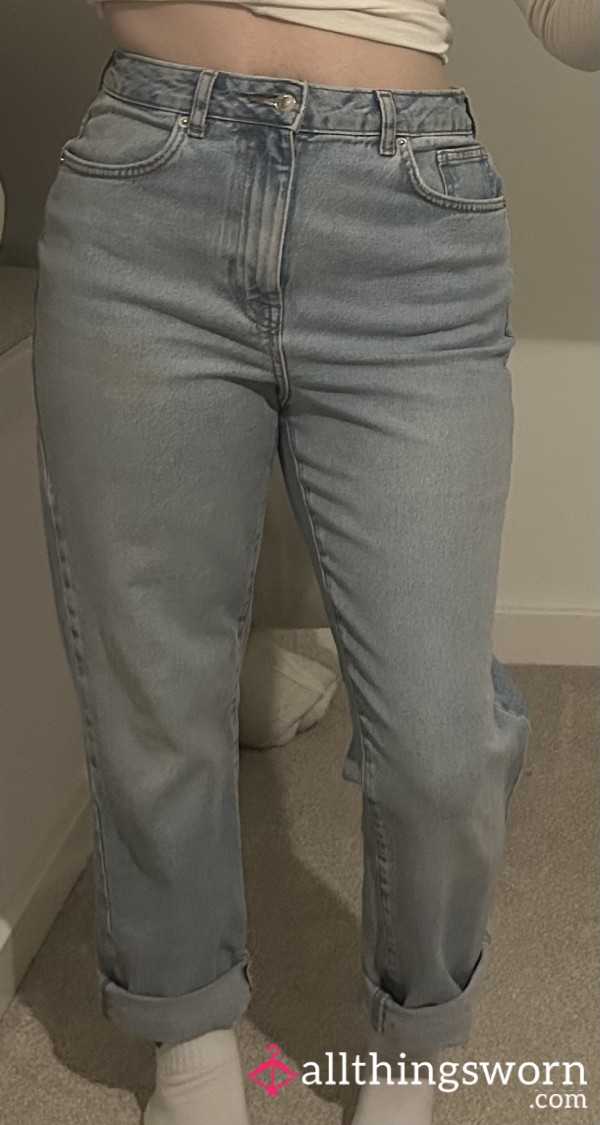 Blue Loose Mum Jeans