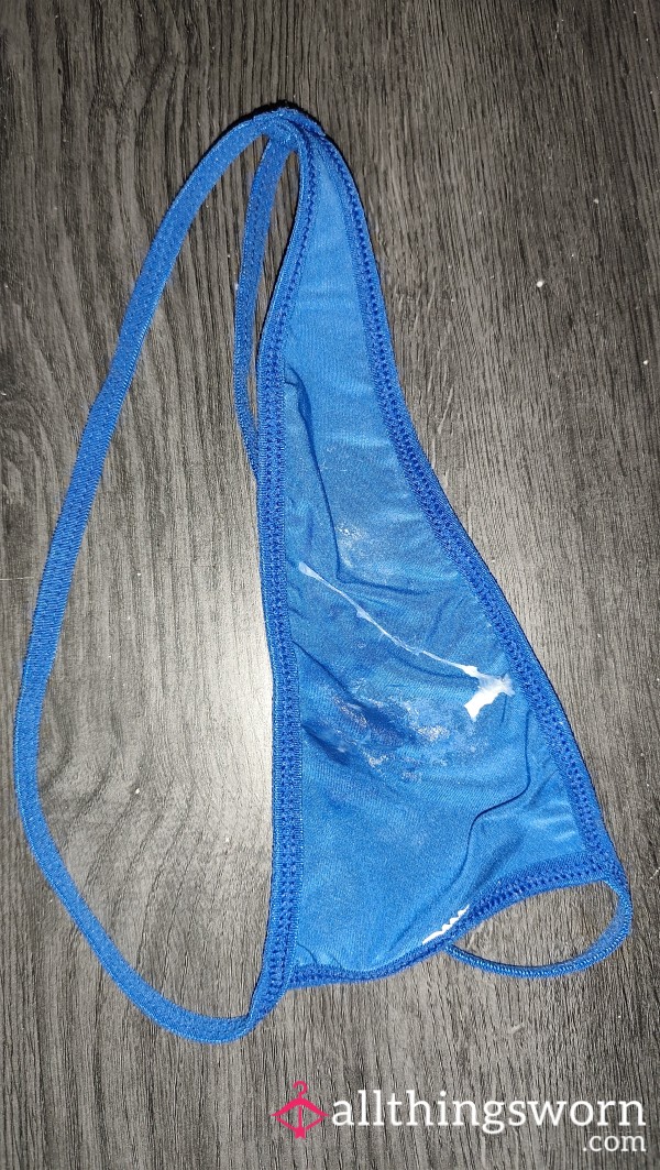Blue, Black, White And Red Low Waisted Thongs