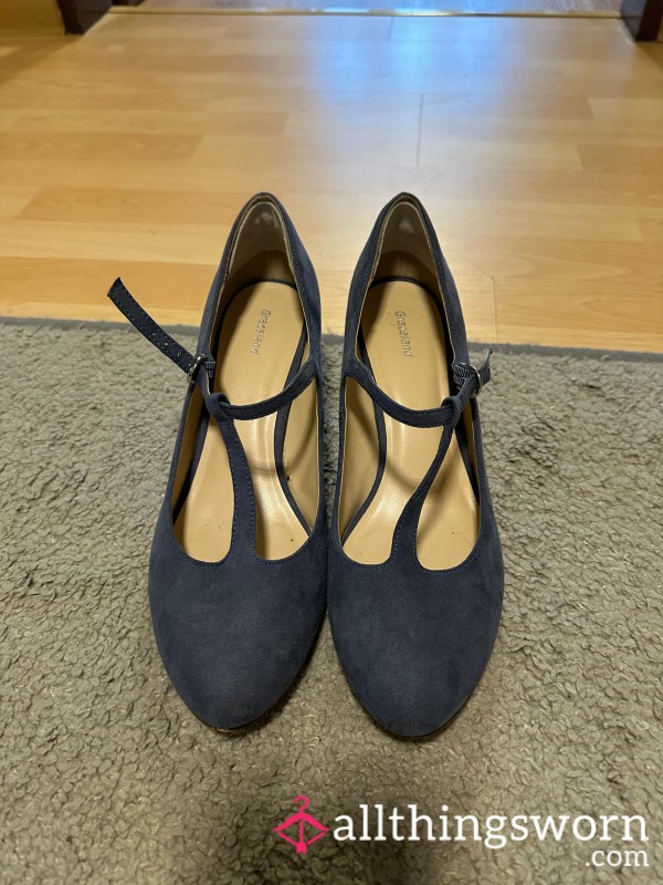 Blue Mary Jane Heels