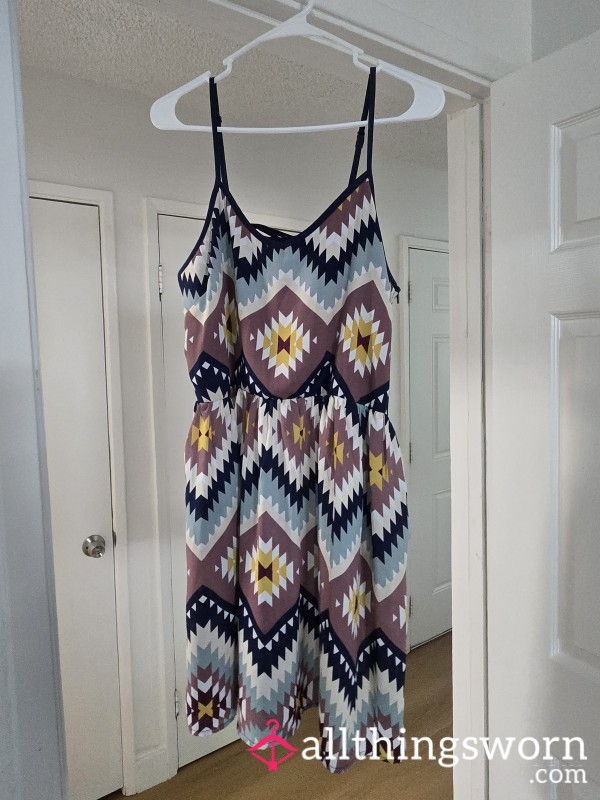 Blue Multi Colored Dress