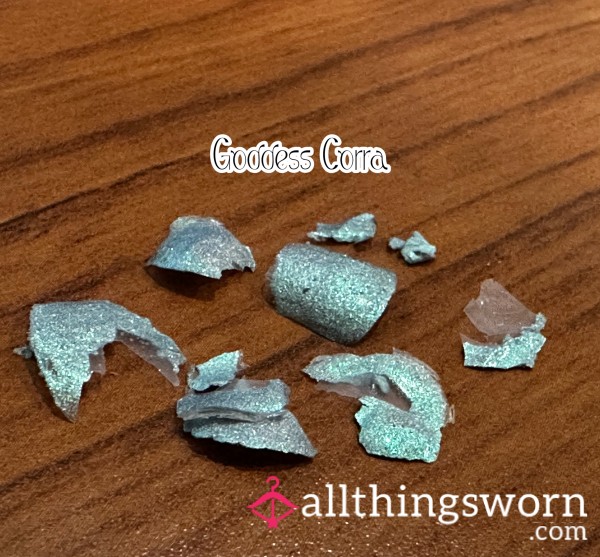 Blue Nail Polish Flakes