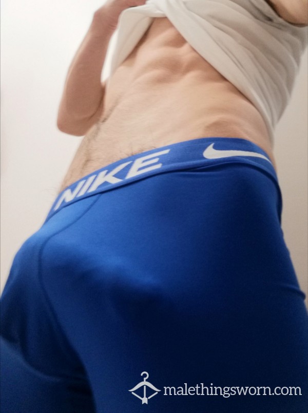 Blue Nike Dri Fit Boxers.
