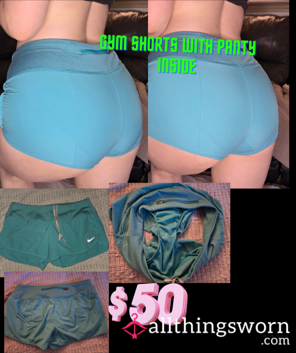 Blue Nike Gym Shorts Panty Built Inside