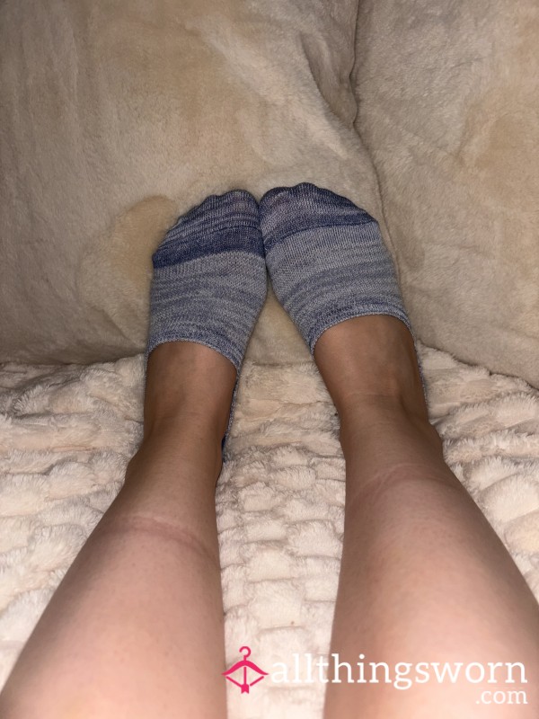 Blue No Show Socks