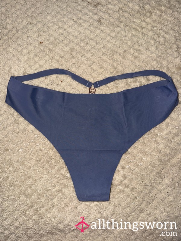 Blue Nylon Lycra Thong
