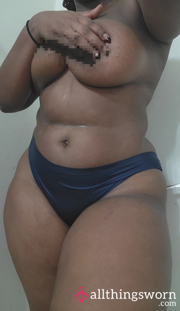 Blue Nylon Panties