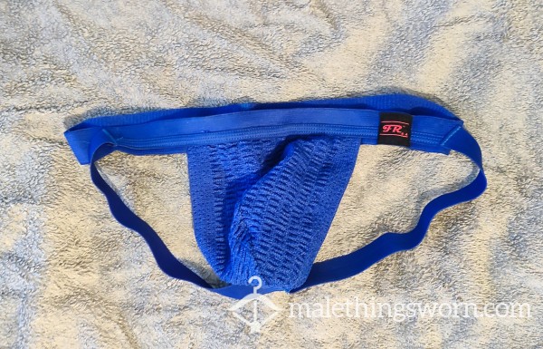 Blue Old School Jockstrap