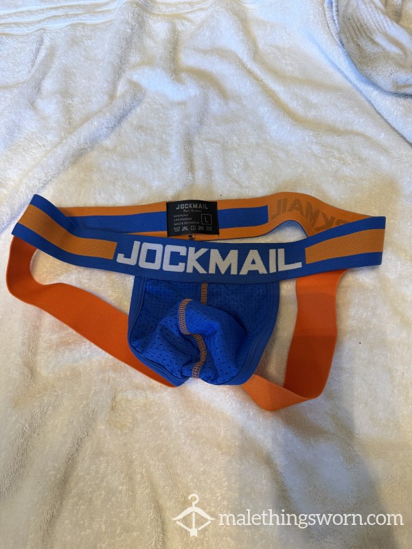 Blue/ Orange Jockstrap, Used
