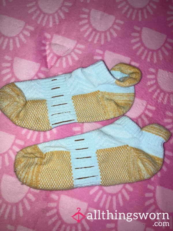 Blue & Orange Two Tone Sock