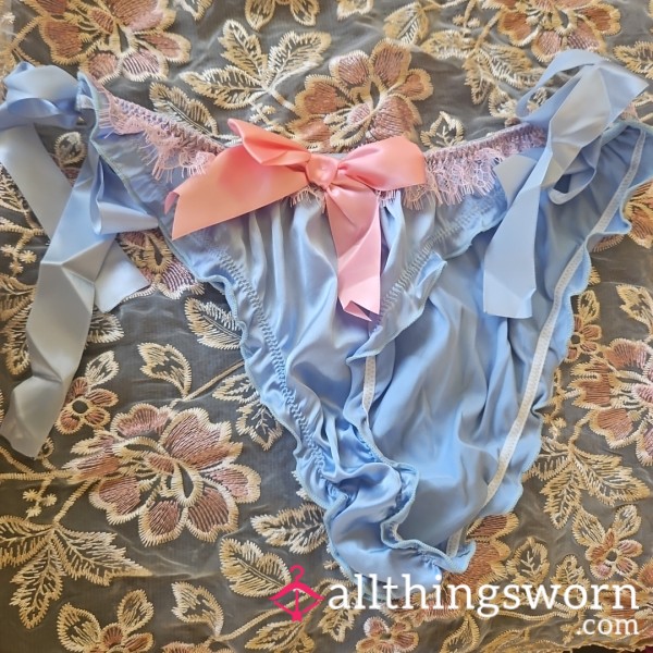 Blue Panties Pink Lace Xl
