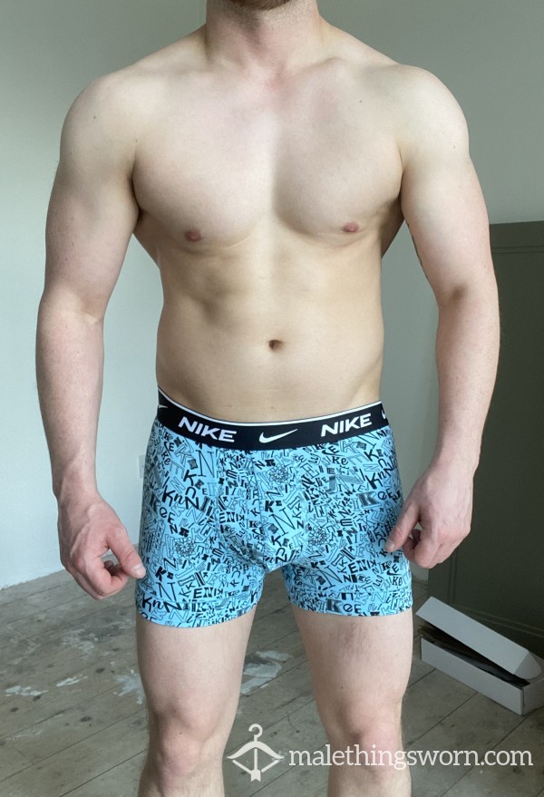 Blue Patterned Mens Nike Boxers