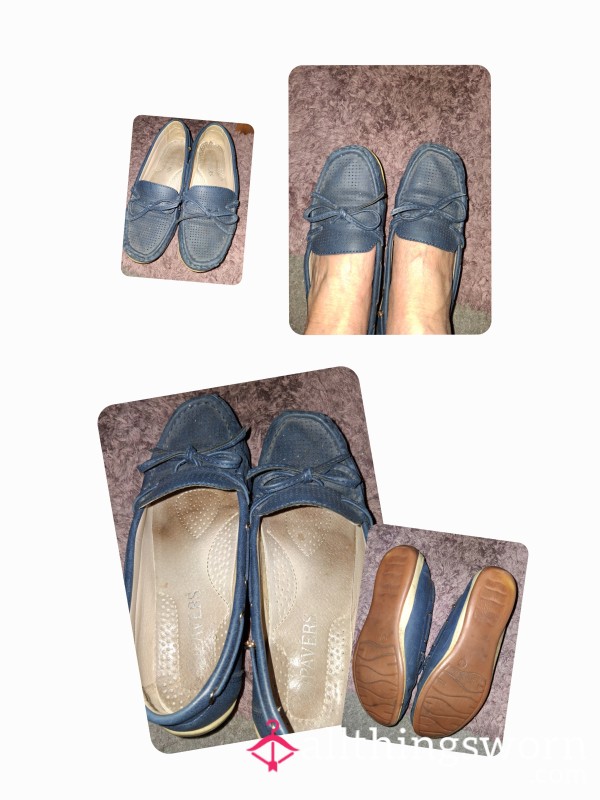 💙Blue Pavers Size 4 Flats – Very Well Worn & Beautifully Broken In