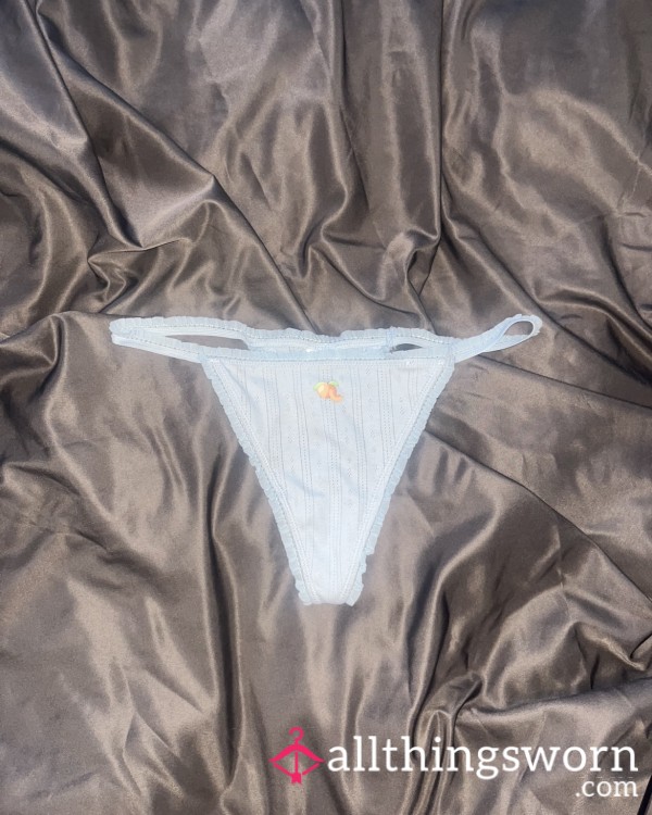 Blue Peach Cotton Thong