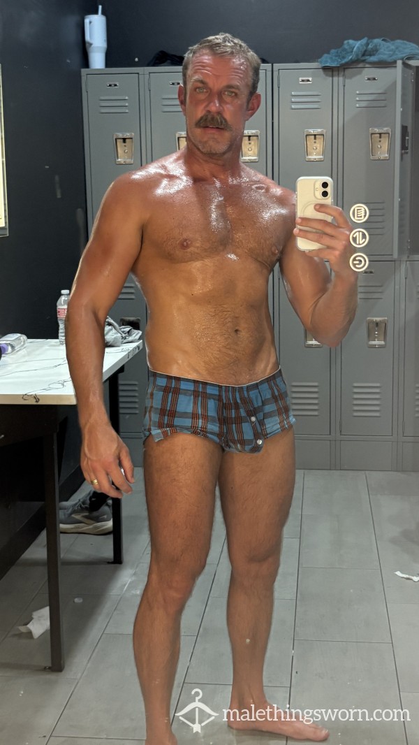 Blue Plaid Short Boxers