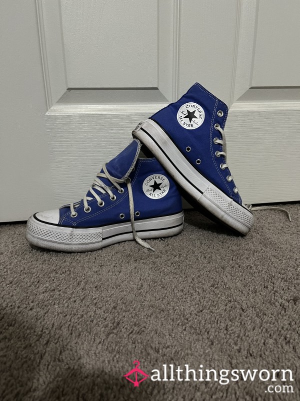Blue Platform Converse