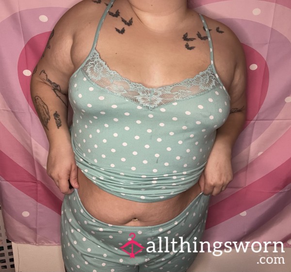Blue Polka Dot Sleep Set-Size L