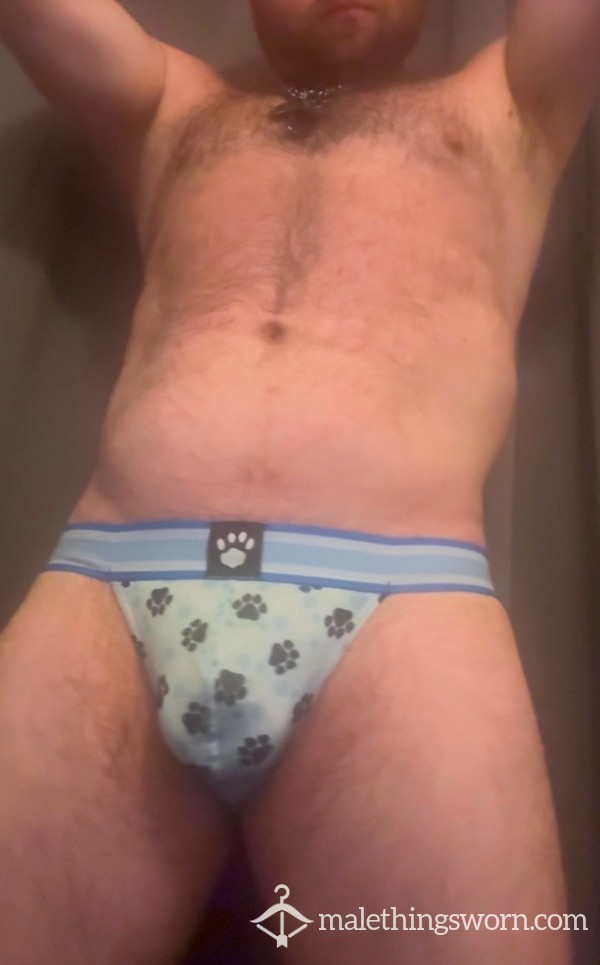 Blue Puppy Paw Jockstrap