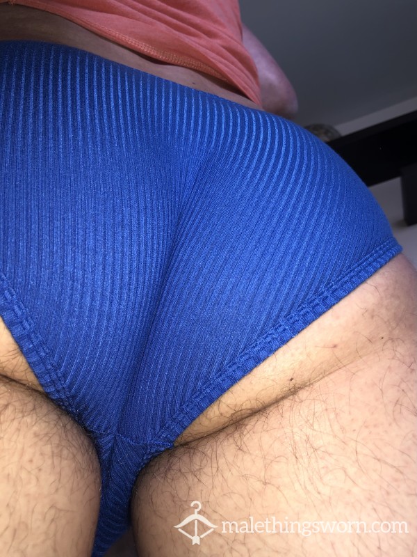Blue Ribbed Briefs