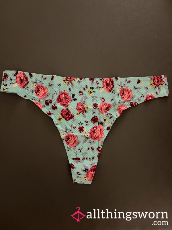 Blue Rose No Show Thong